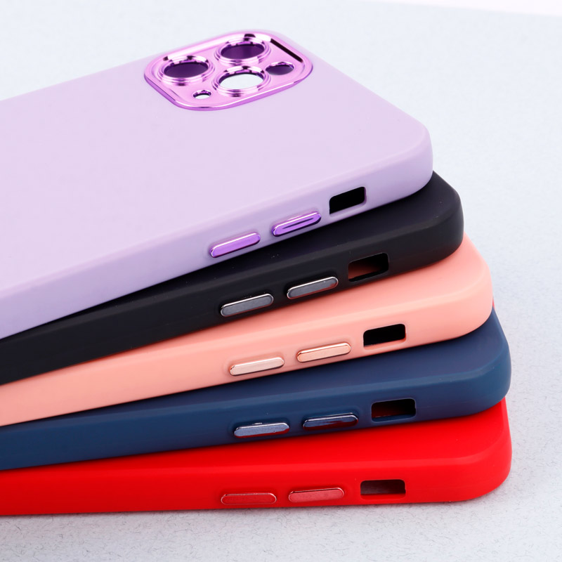 قاب طرح سیلیکونی محافظ لنزدار براق iPhone 11 Pro Max
