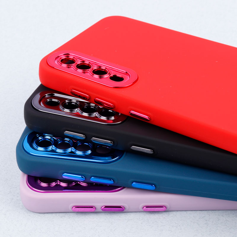 قاب طرح سیلیکونی محافظ لنزدار براق Samsung Galaxy A50s