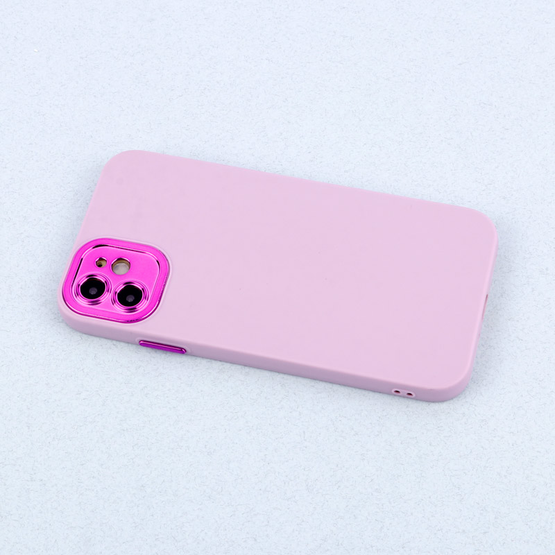 قاب طرح سیلیکونی محافظ لنزدار براق iPhone 11
