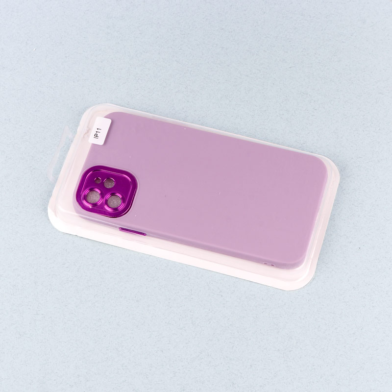 قاب طرح سیلیکونی محافظ لنزدار براق iPhone 11