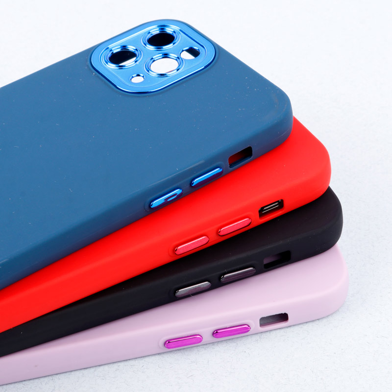 قاب طرح سیلیکونی محافظ لنزدار براق iPhone 11 Pro
