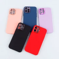 قاب طرح سیلیکونی محافظ لنزدار براق iPhone 12 Pro Max