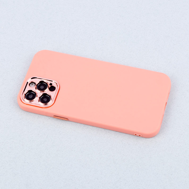 قاب طرح سیلیکونی محافظ لنزدار براق iPhone 12 Pro Max