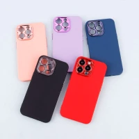 قاب طرح سیلیکونی محافظ لنزدار براق iPhone 13 Pro