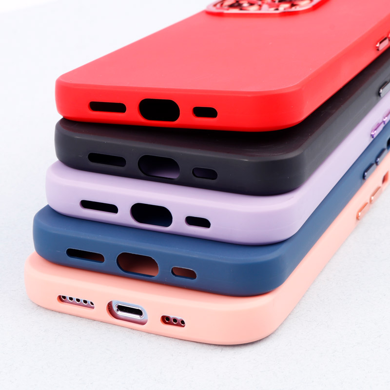 قاب طرح سیلیکونی محافظ لنزدار براق iPhone 13 Pro