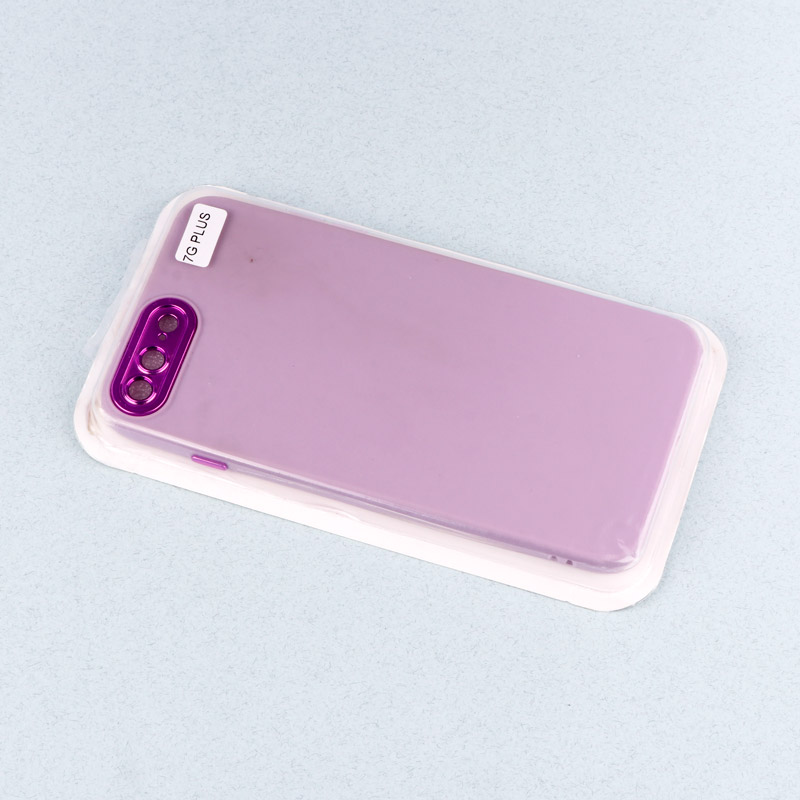 قاب طرح سیلیکونی محافظ لنزدار براق iPhone 7 Plus / 8 Plus