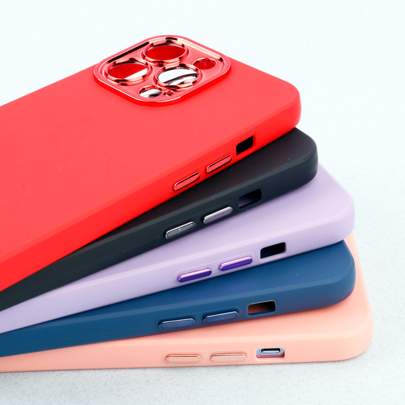 قاب طرح سیلیکونی محافظ لنزدار براق iPhone 13 Pro