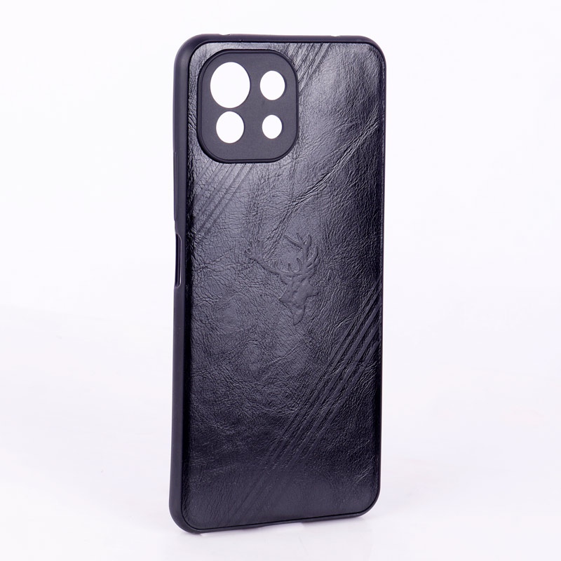قاب چرمی گوزنی محافظ لنزدار Xiaomi Mi 11 Lite مشکی