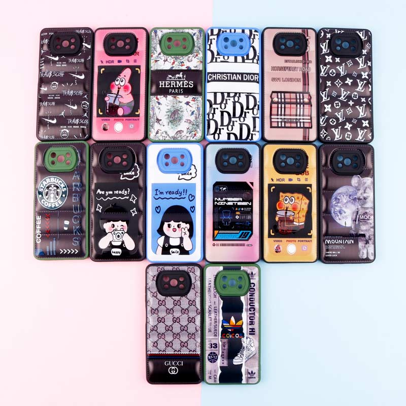 قاب پافر طرحدار ژله ای محافظ لنزدار Xiaomi Poco X3