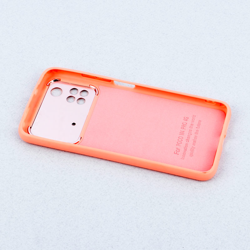 قاب طرح سیلیکونی محافظ لنزدار براق Xiaomi Poco M4 Pro