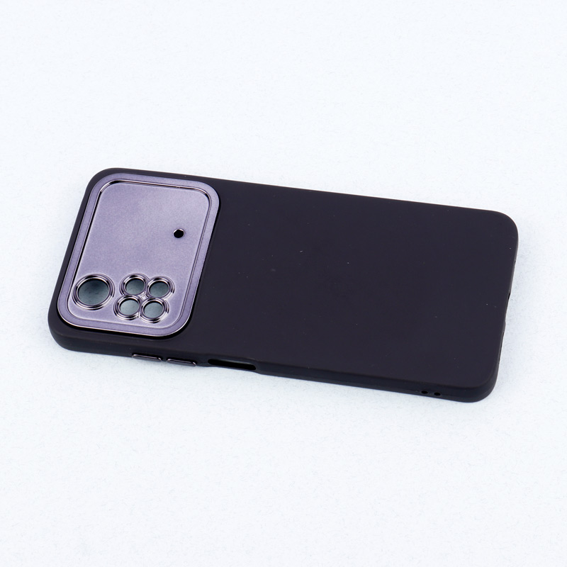 قاب طرح سیلیکونی محافظ لنزدار براق Xiaomi Poco M4 Pro