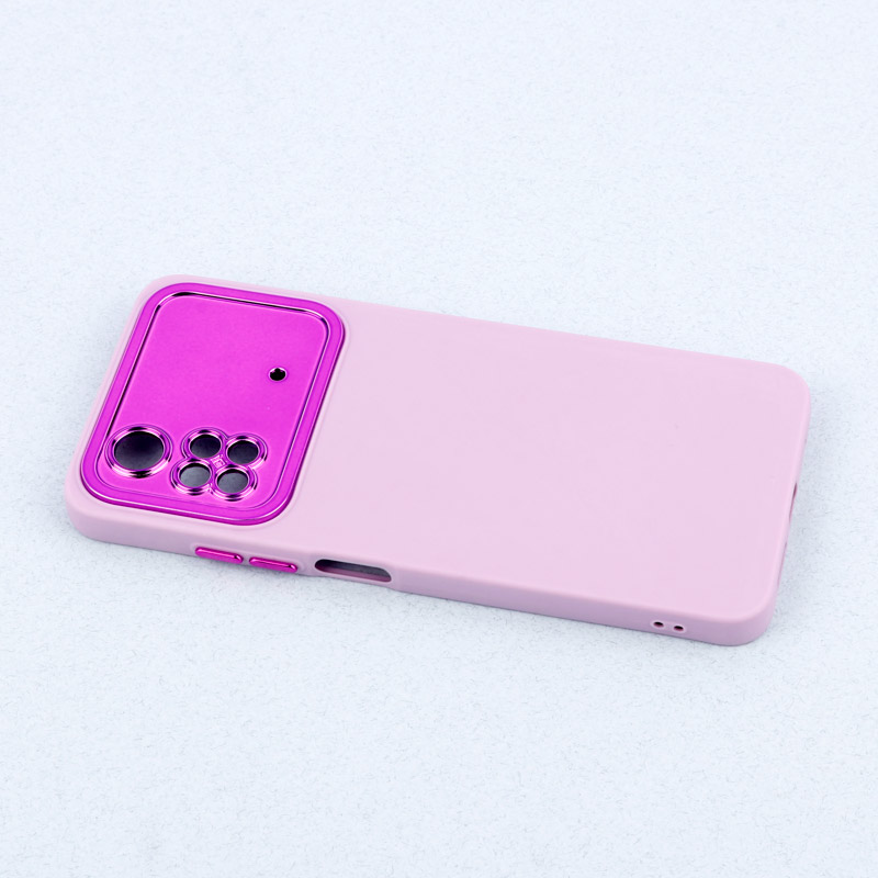 قاب طرح سیلیکونی محافظ لنزدار براق Xiaomi Poco M4 Pro