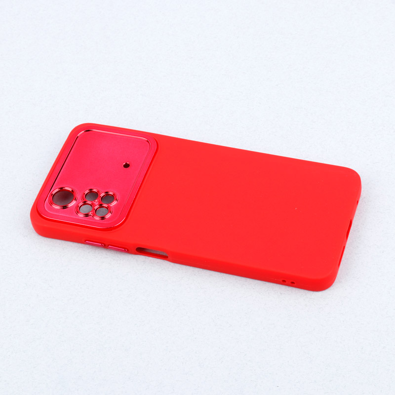 قاب طرح سیلیکونی محافظ لنزدار براق Xiaomi Poco M4 Pro