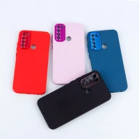 قاب طرح سیلیکونی محافظ لنزدار براق Xiaomi Redmi Note 8