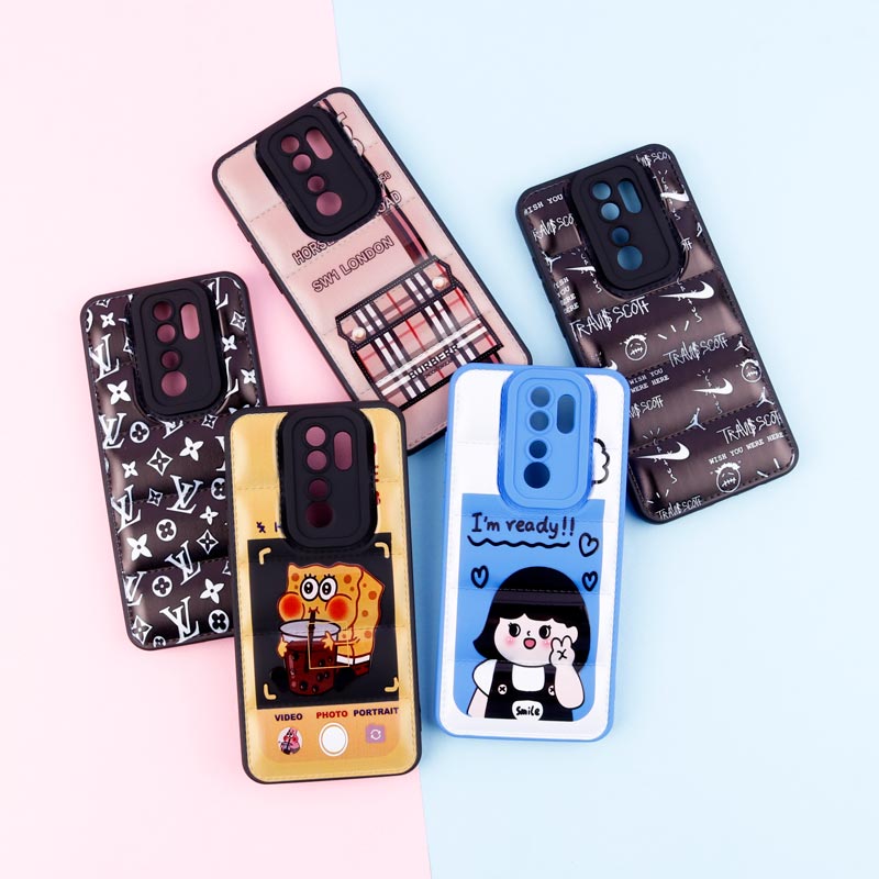 قاب پافر طرحدار ژله ای محافظ لنزدار Xiaomi Redmi Note 8 Pro