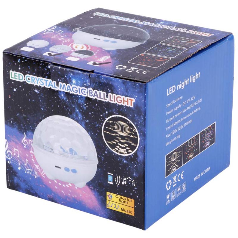 چراغ دیسکویی اسپیکر دار بلوتوثی شارژی SD008F