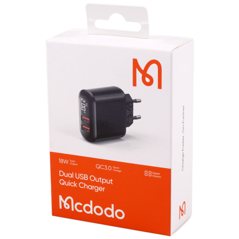 کلگی فست شارژ Mcdodo CH-6330 2Port 3A QC3.0 PD 18W