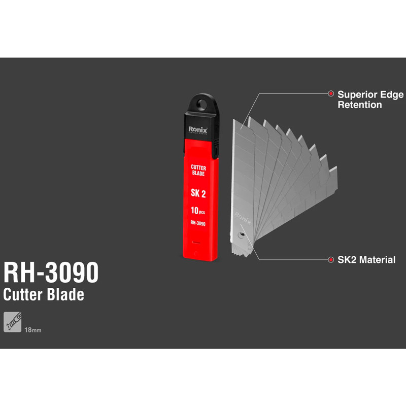 تیغ کاتر Ronix RH-3090 بسته 10 عددی