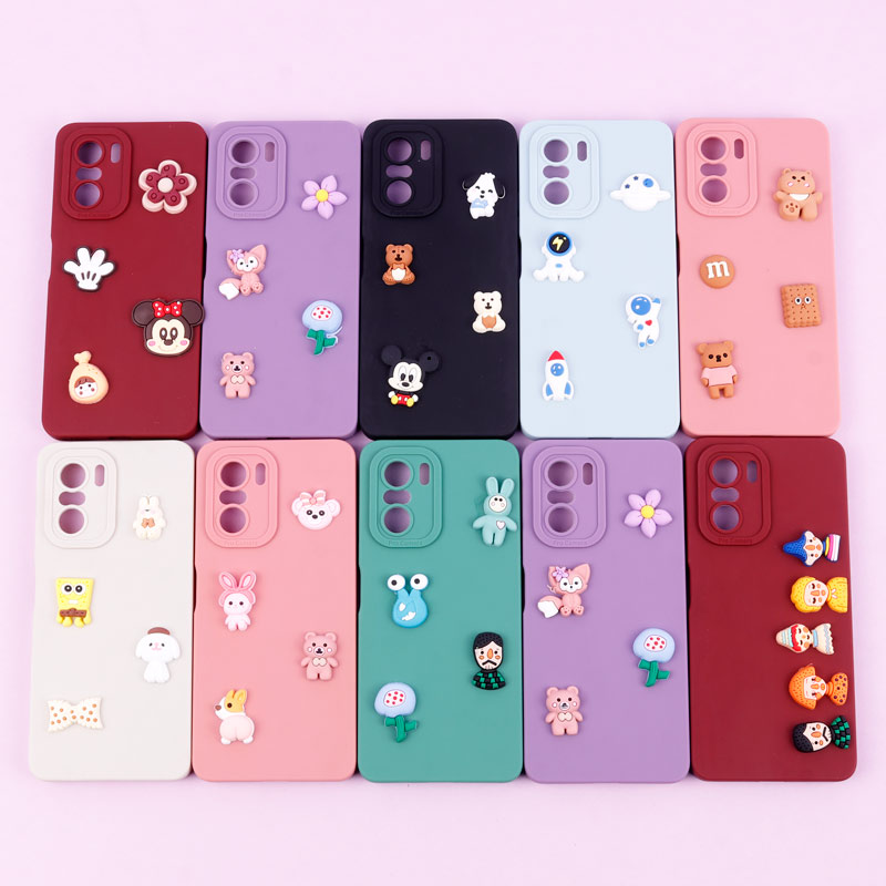 قاب عروسکی برجسته Pro Camera محافظ لنزدار + آویز Xiaomi Poco F3
