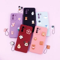 قاب عروسکی برجسته Pro Camera محافظ لنزدار + آویز Xiaomi Poco F3