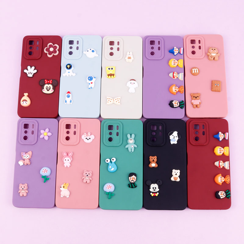 قاب عروسکی برجسته Pro Camera محافظ لنزدار + آویز Xiaomi Poco X3 GT