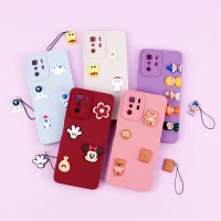 قاب عروسکی برجسته Pro Camera محافظ لنزدار + آویز Xiaomi Poco X3 GT