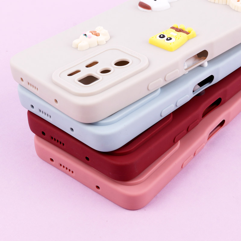 قاب عروسکی برجسته Pro Camera محافظ لنزدار + آویز Xiaomi Poco X3 GT