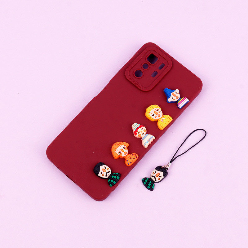 قاب عروسکی برجسته Pro Camera محافظ لنزدار + آویز Xiaomi Poco X3 GT