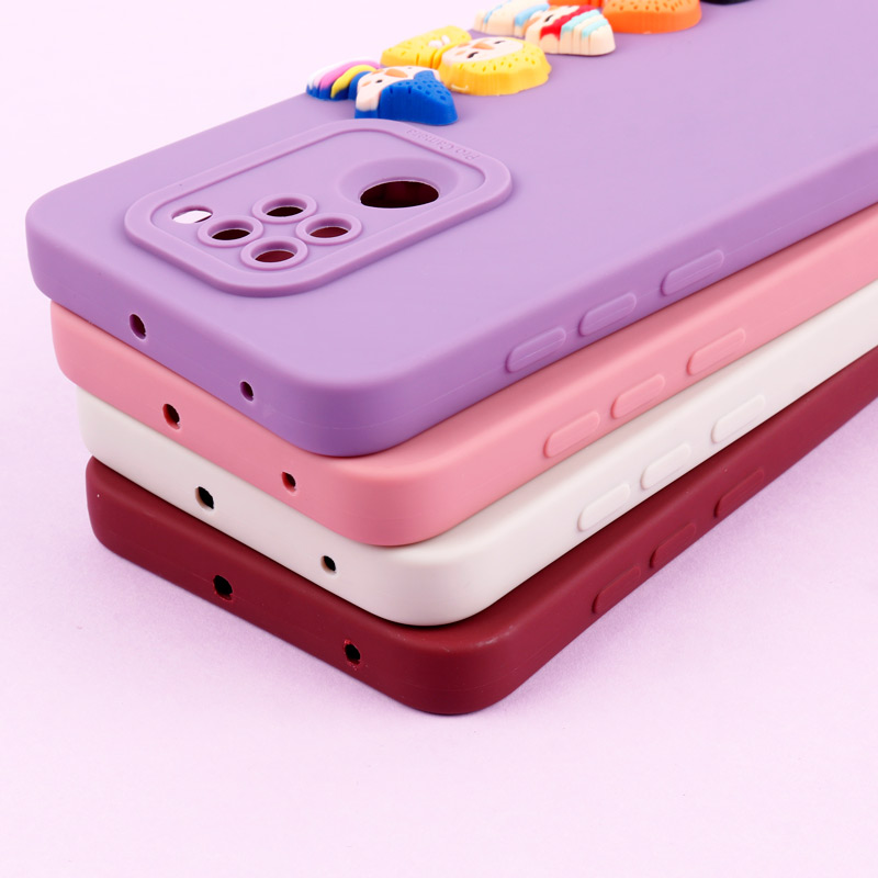 قاب عروسکی برجسته Pro Camera محافظ لنزدار + آویز Xiaomi Redmi Note 9