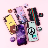 قاب فانتزی دور طلایی محافظ لنزدار + پاپ سوکت Samsung Galaxy A50