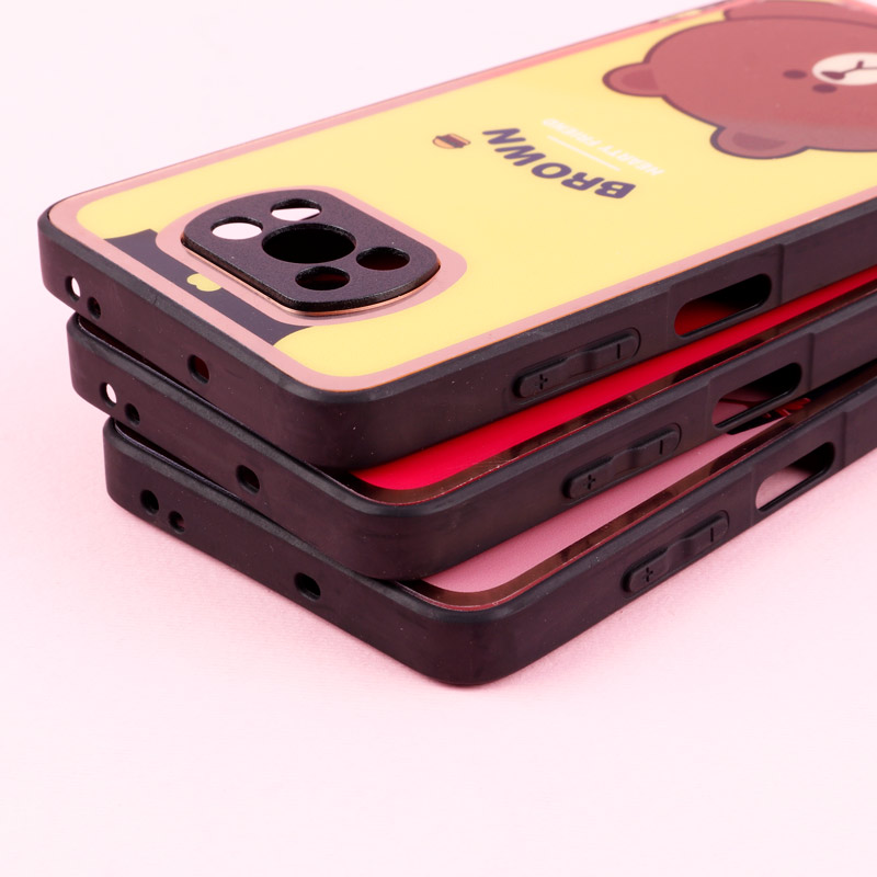 قاب فانتزی دور طلایی محافظ لنزدار + پاپ سوکت Xiaomi Poco X3