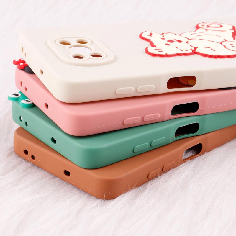 قاب عروسکی برجسته محافظ لنزدار Xiaomi Poco X3 + آویز