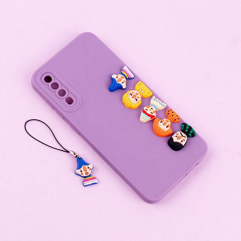 قاب عروسکی برجسته Pro Camera محافظ لنزدار + آویز Samsung Galaxy A30s / A50s