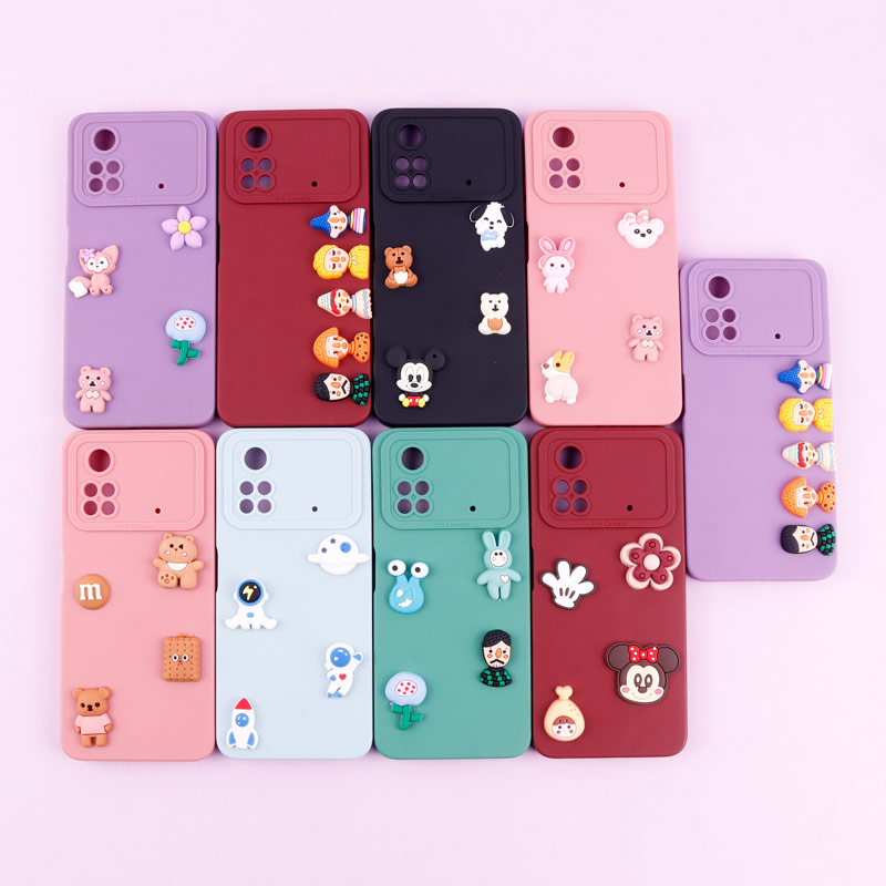 قاب عروسکی برجسته Pro Camera محافظ لنزدار + آویز Xiaomi Poco M4 Pro