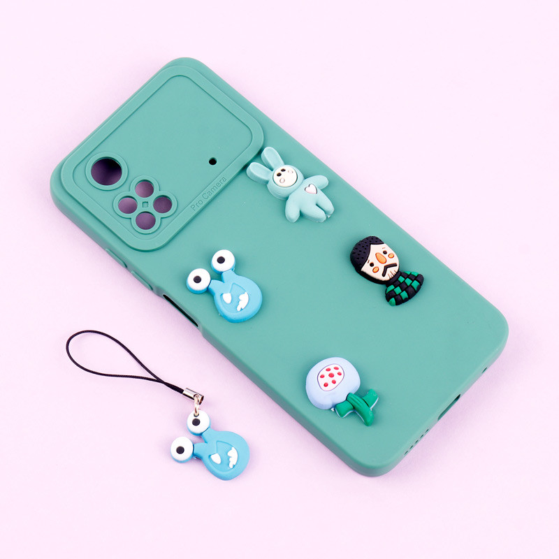 قاب عروسکی برجسته Pro Camera محافظ لنزدار + آویز Xiaomi Poco M4 Pro