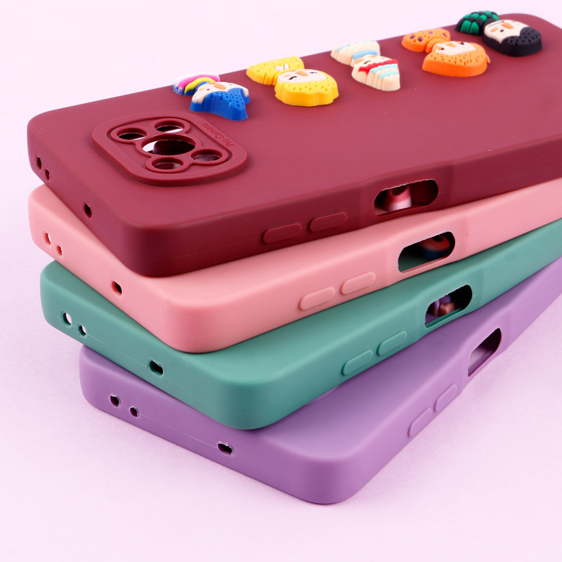 قاب عروسکی برجسته Pro Camera محافظ لنزدار + آویز Xiaomi Poco X3