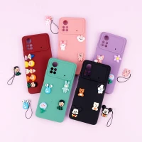 قاب عروسکی برجسته Pro Camera محافظ لنزدار + آویز Xiaomi Poco X4 Pro