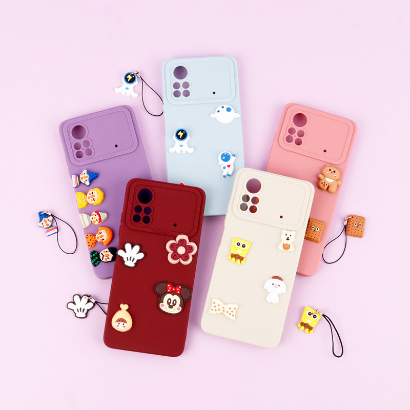 قاب عروسکی برجسته Pro Camera محافظ لنزدار + آویز Xiaomi Poco X4 Pro