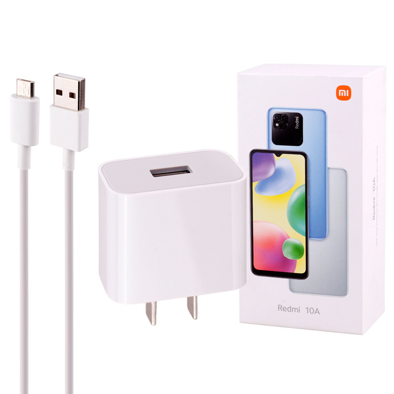 شارژر دیواری Xiaomi Redmi 10A 2A 10W + کابل تایپ سی و جعبه گوشی