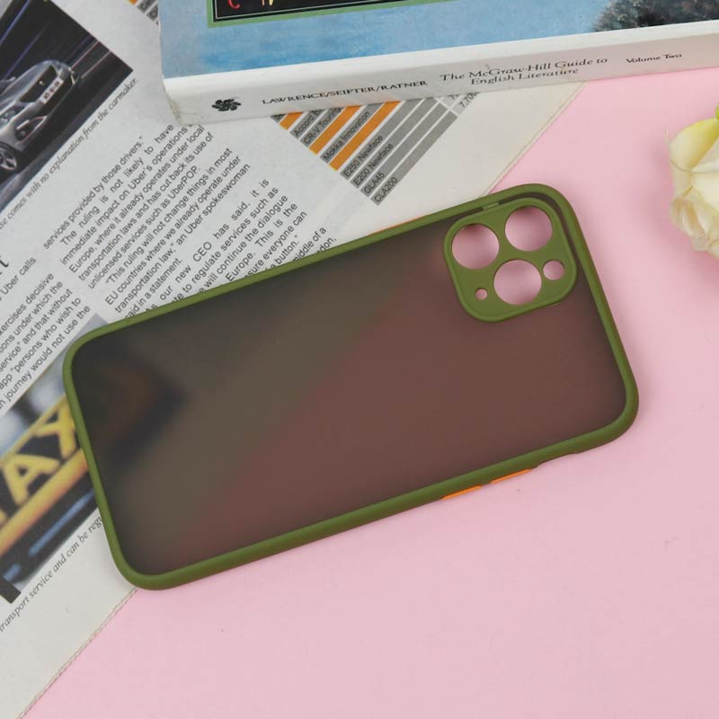 قاب PC مات محافظ لنز دار iPhone 11 Pro