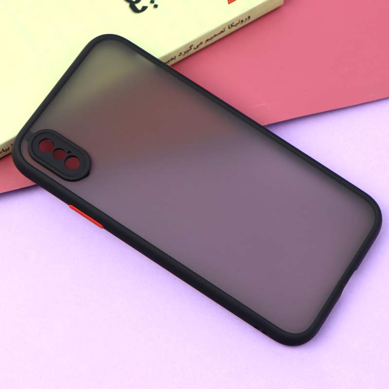 قاب PC مات محافظ لنز دار iPhone X/XS