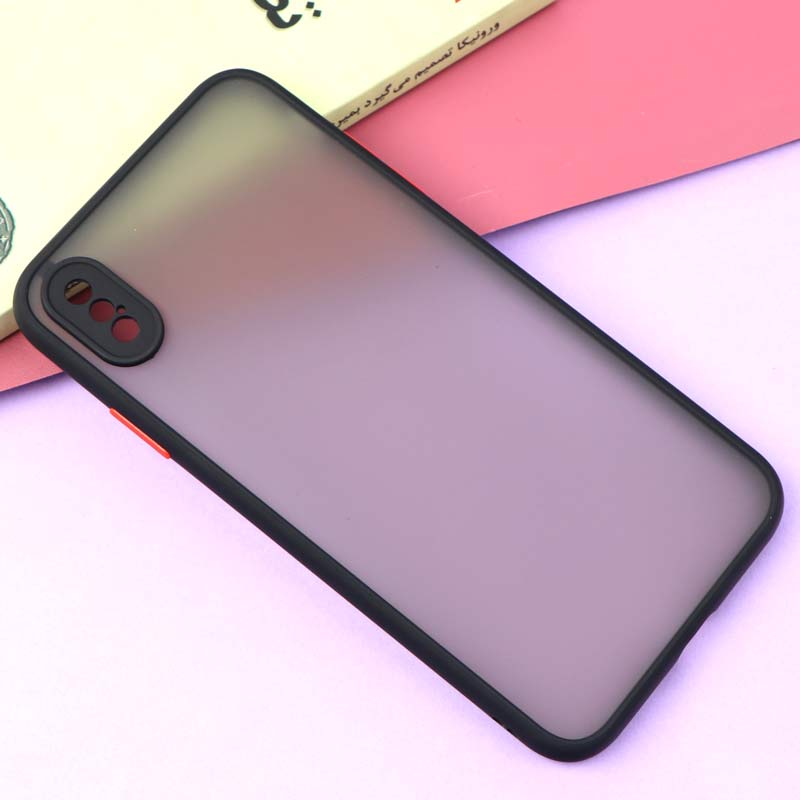 قاب PC مات محافظ لنز دار iPhone XS Max