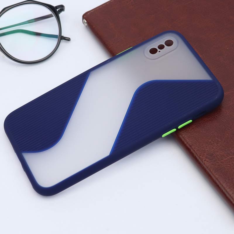 قاب PC آیفون iPhone X / XS طرح S پشت مات محافظ لنزدار