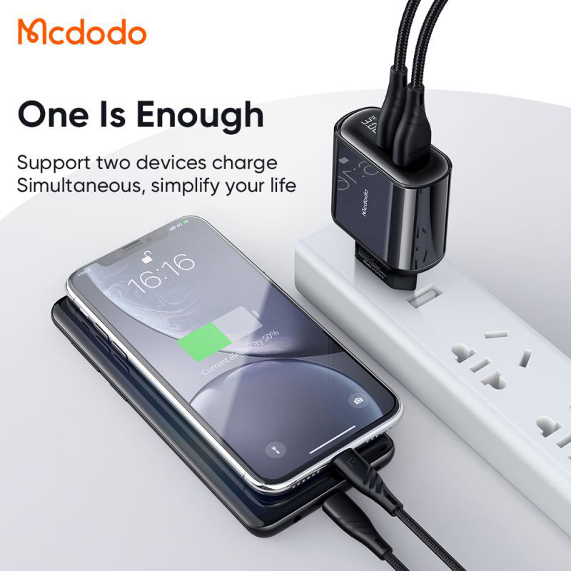 کلگی فست شارژ Mcdodo CH-6330 2Port 3A QC3.0 PD 18W