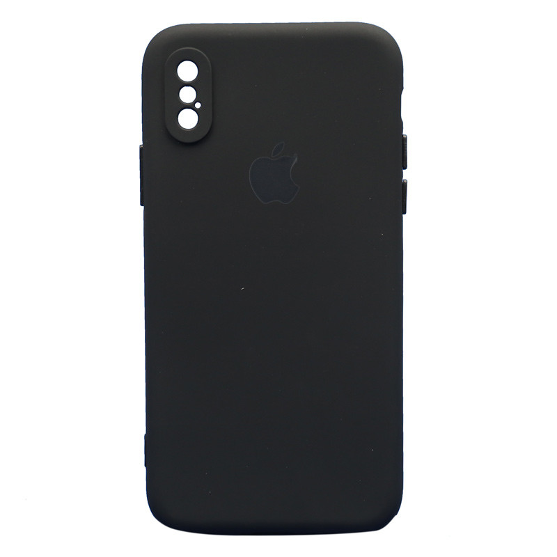 قاب طرح سیلیکونی محافظ لنزدار iPhone X/XS