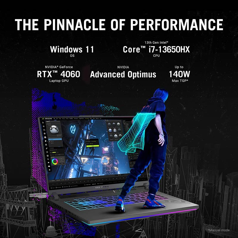 لپ تاپ گیمینگ ایسوس 16 اینچ ROG Strix G16 G614JV-AB Core i7 13650HX 32GB 1TB SSD RTX 4060