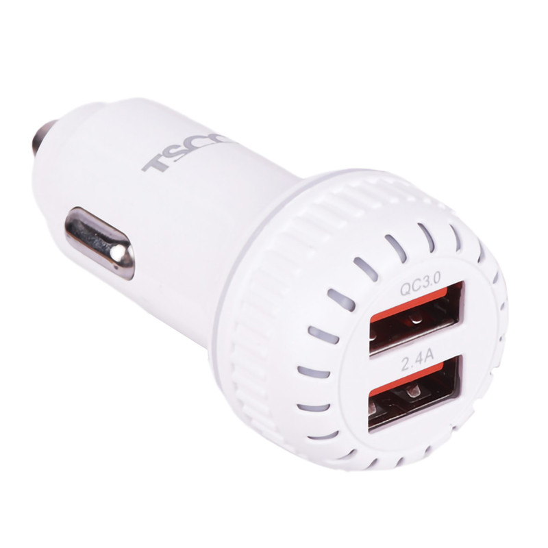 شارژر فندکی فست شارژ TSCO TCG 37 3A QC3.0 PD 30W + کابل تایپ سی