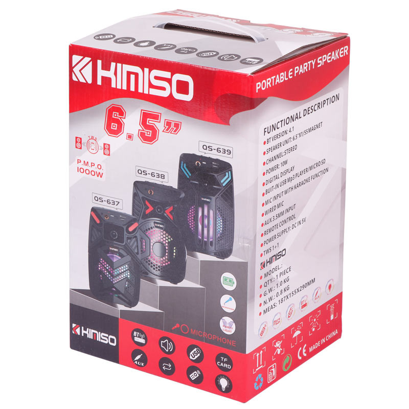 اسپیکر بلوتوثی رم و فلش خور Kimiso QS-634