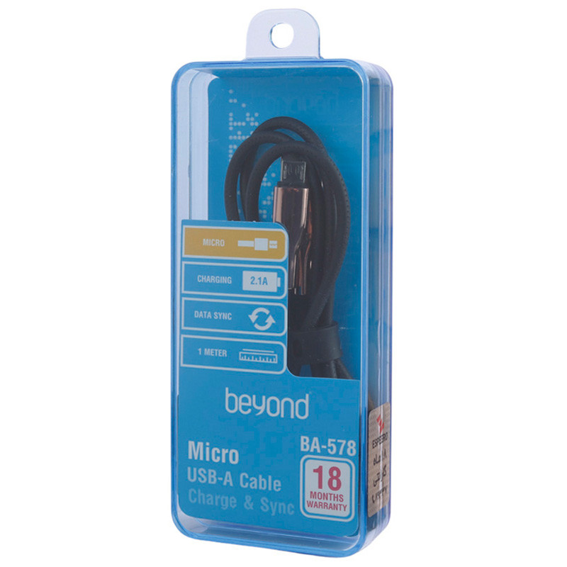 Beyond BA-578 2.1A 1m MicroUSB Cable