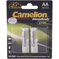 باتری دوتایی نیم قلمی شارژی Camelion AlwaysReady NI-MH HR03 2700mAh